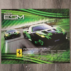 Extreme Speed Motorsports Tequila Patron Ferrari 458 Italia LM Team Card 2012